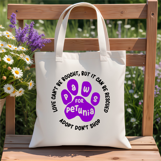 Paws for Petunia Canvas Tote Bag