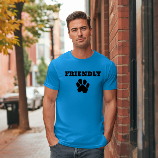 Friendly Blue T-Shirt & Dog Shirt Bundle