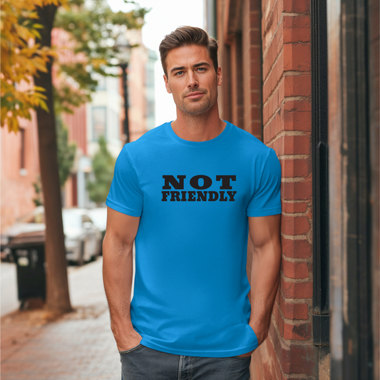 Friendly Dog Shirt & Not Friendly Blue T-Shirt Bundle