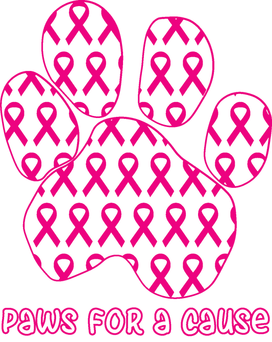 Paws for a Cause Breast Cancer Stickers