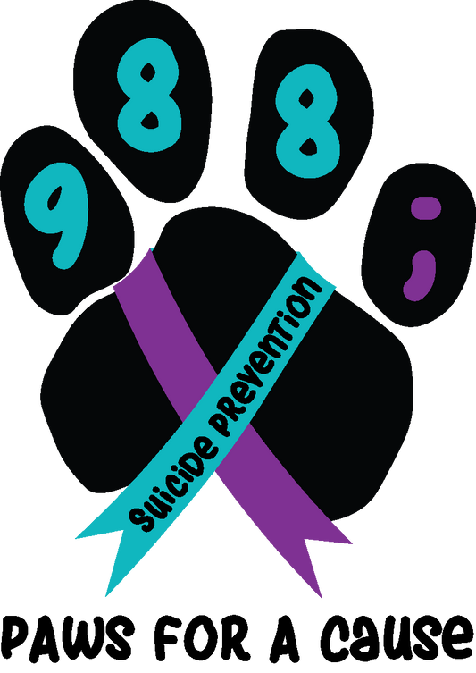 Paws for a Cause Suicide Prevention Sticker