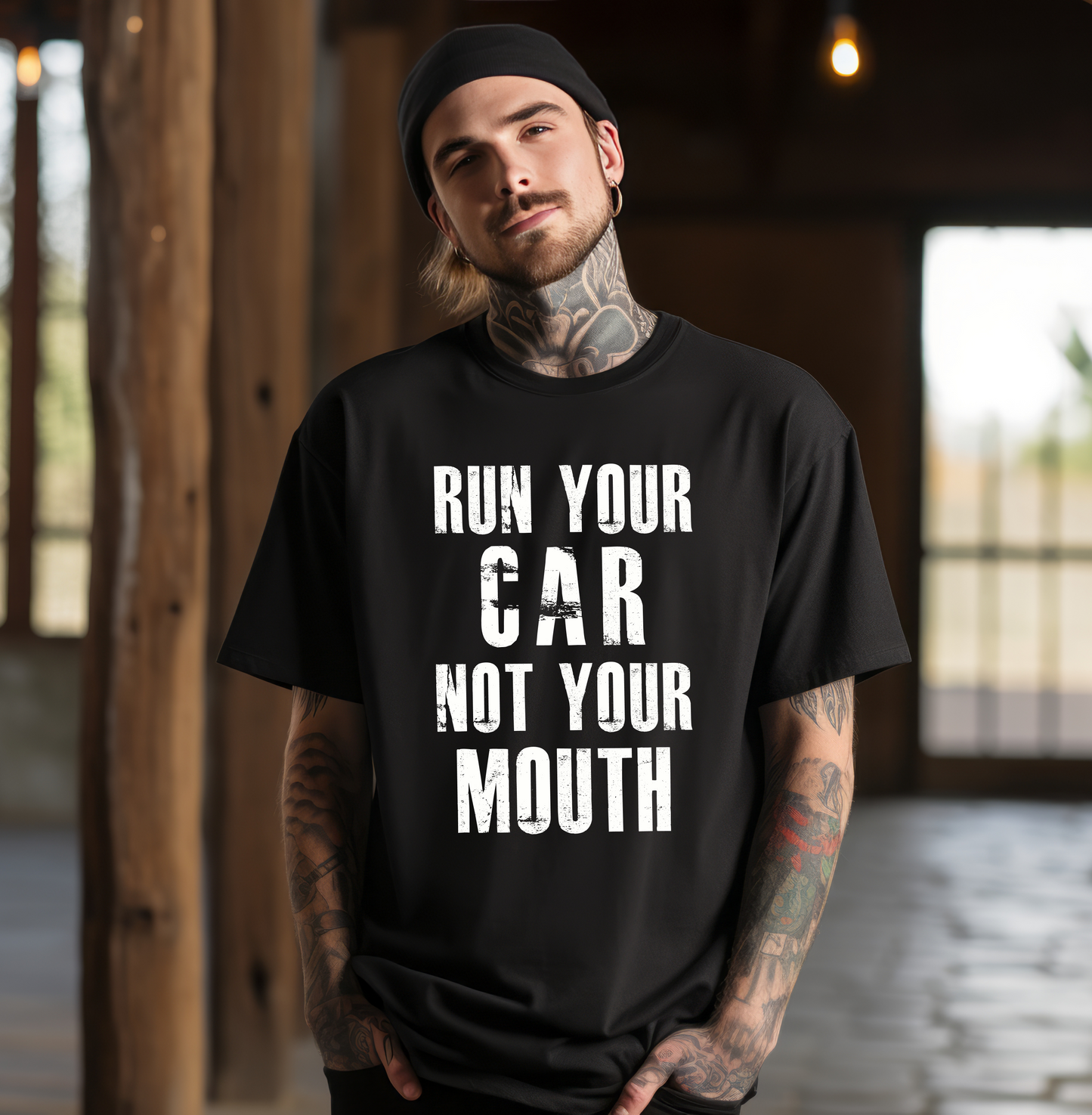 Run Your Car Not Your Mouth Distressed